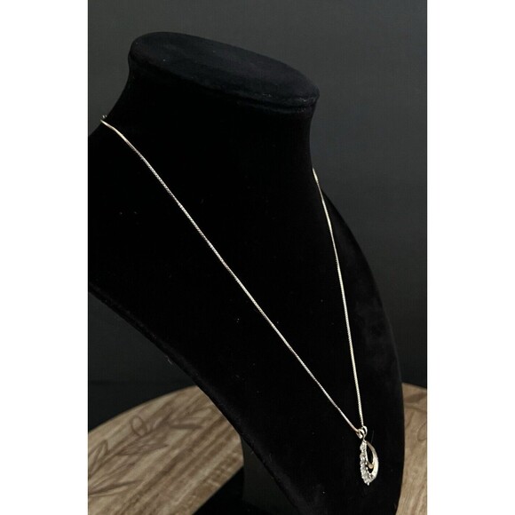 Ross Simons 925 Sterling Gold Vermeil White Topaz & Diamond 18" Necklace 4.5 gms - Picture 4 of 16